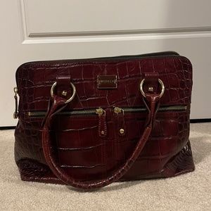 Modalu Pippa Bag, burgundy croc